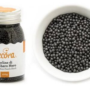 100 g malé cukrové perličky černé Decora