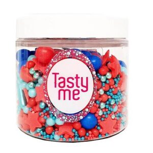 Cukrové zdobení mix červeno modré 150g Tasty Me