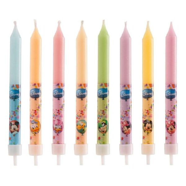 Dortové svíčky barevné Mickey a přátelé 9cm Dekora