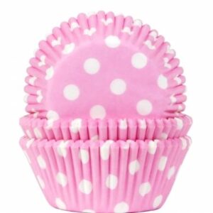 Košíčky na muffiny 50ks růžové s bílými puntíky House of Marie