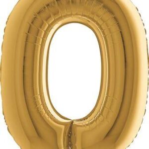 Nafukovací balónek číslo 0 zlatý 102cm extra velký Grabo