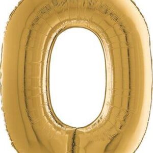 Nafukovací balónek číslo 0 zlatý 66cm Grabo