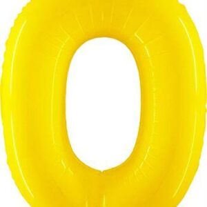 Nafukovací balónek číslo 0 žlutý 102cm extra velký Grabo