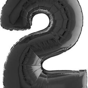 Nafukovací balónek číslo 2 černý 66cm Grabo