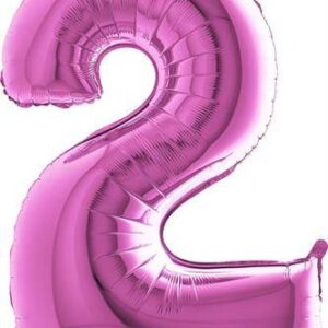 Nafukovací balónek číslo 2 růžový 102cm extra velký Grabo