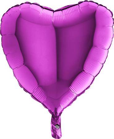 Nafukovací balónek fialové srdce 46 cm Grabo