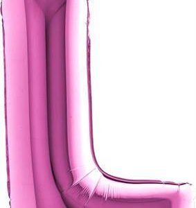 Nafukovací balónek písmeno L růžové 102 cm Grabo
