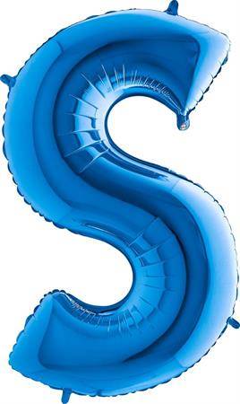 Nafukovací balónek písmeno S modré 102 cm Grabo