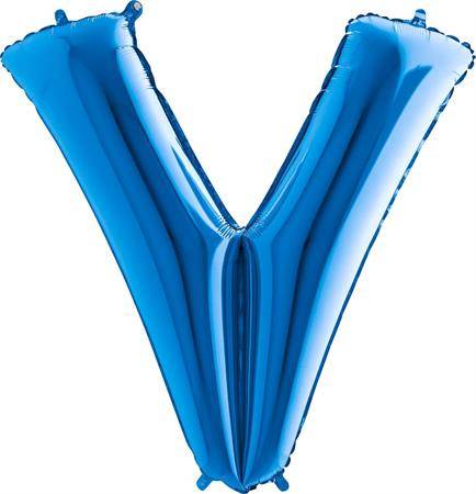 Nafukovací balónek písmeno V modré 102 cm Grabo