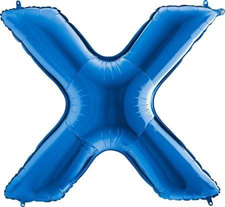 Nafukovací balónek písmeno X modré 102 cm Grabo