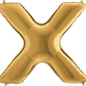 Nafukovací balónek písmeno X zlaté 102 cm Grabo