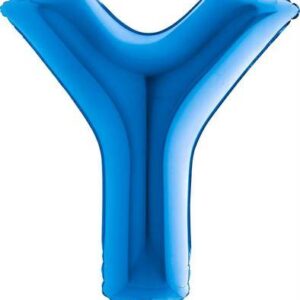 Nafukovací balónek písmeno Y modré 102 cm Grabo