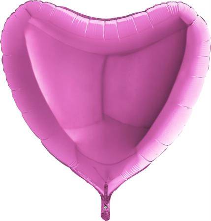 Nafukovací balónek růžové srdce 91 cm Grabo