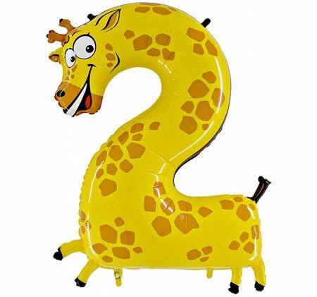 Nafukovací balónek žirafa číslo 2 pro děti 102cm Grabo