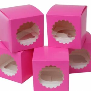 Papírový box na cupcake růžový 5ks House of Marie