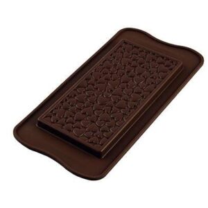 Silikonová forma na čokoládu – tabulka srdíčka Silikomart