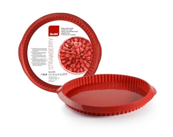 Silikonová forma na koláč 28x3cm červená Ibili