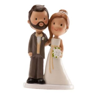 Svatební figurka na dort 14cm novomanželé Dekora
