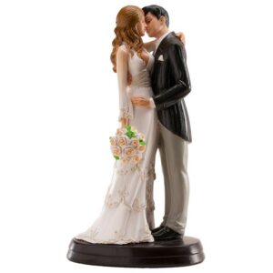 Svatební figurka na dort 18cm něžný polibek Dekora