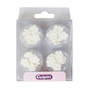 Cukrová dekorace - Bílé mini květy - 48ks Culpitt