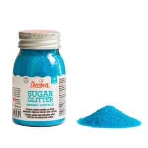 Dekorační cukr 100g modrý jemný Decora