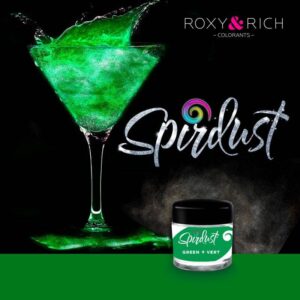 Metalická barva do nápojů Spirdust zelená 1