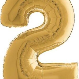 Nafukovací balónek číslo 2 zlatý 66cm Grabo