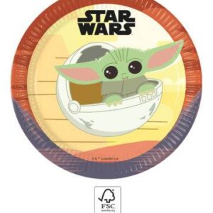 Papírový talířek na párty 23cm 8ks Star Wars Yoda Procos