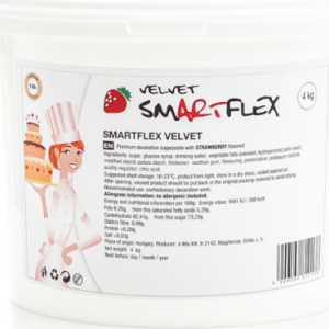 Smartflex Velvet Jahoda 4 kg (Potahovací a modelovací hmota na dorty) dortis